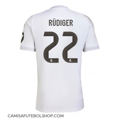 Camisa de time de futebol Real Madrid Antonio Rudiger #22 Replicas 1º Equipamento 2025-26 Manga Curta Camisa de time de futebol Real Madrid Antonio Rudiger #22 Replicas 1º Equipamento 2025-26 Manga Curta
